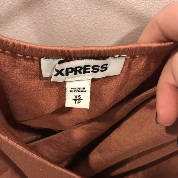 Express Blush Pink Criss Cross Tank - Picture 3 of 3